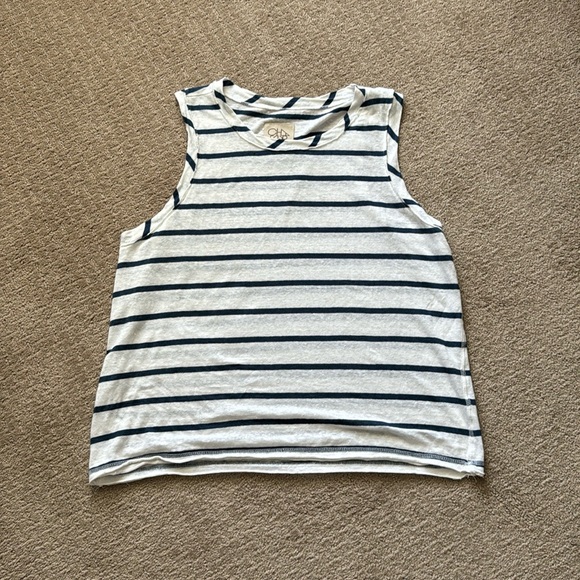 Evereve blue/white stripe tank. New condition. - Picture 1 of 4